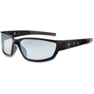 Ergodyne 53042 Blade Style Silver Mirror Lens Safety Glasses, Black by Ergodyne