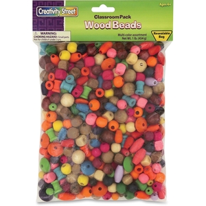 The Chenille Kraft Company 6116 Classroom Pack Wood Beads, 1Lb, Mutli/Ast by ChenilleKraft