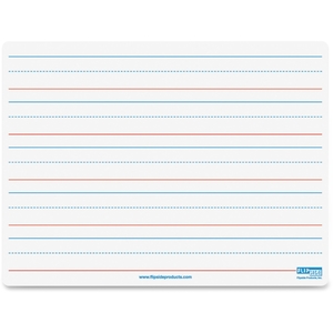 Flipside Products, Inc 10076 Magnetic Dry Erase Board, 9"X12", Ruled, Red/Blue by Flipside