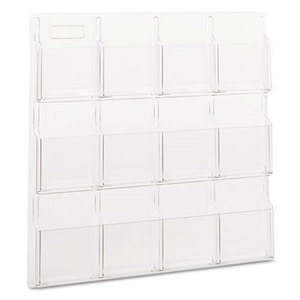 Safco Products 5610CL Reveal Clear Literature Displays, 12 Compartments, 30w x 2d x 30h, Clear by SAFCO PRODUCTS