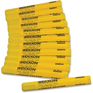 DIXON TICONDEROGA COMPANY 49600 Lumber Crayons, Fade Proof, 4-1/2"x1/2", Yellow by Dixon