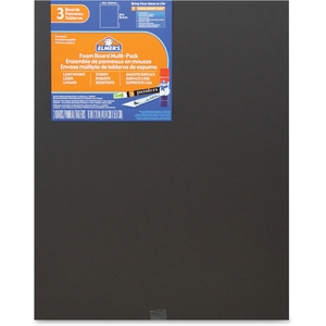 ELMER'S PRODUCTS, INC 950025 Foam Board Multi-Pack, 16'X20", 3/Pk, Black by Elmer's