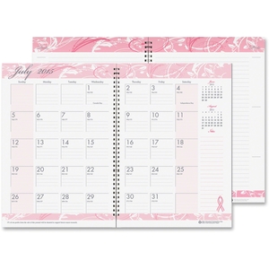 HOUSE OF DOOLITTLE 522705 Breast Cancer Awareness Journal 7"X10", 12Mth Jan-Dec, Pink by House of Doolittle