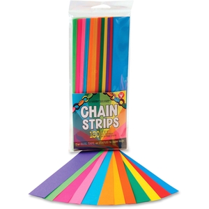 Avery 17011 Chain Stips, 1"X8", 180/Pk, Ast by Hygloss