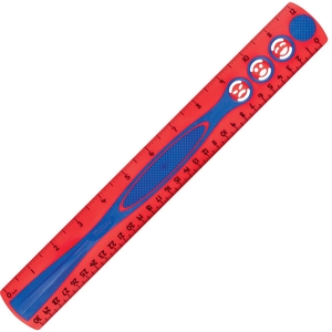 Maped 278611 Kidy Grip Ruler, 12", Red/Blue by Helix