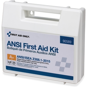 Ansi First Aid Kit, Vehicle/Worksite, 141 Pcs, We by First Aid Only