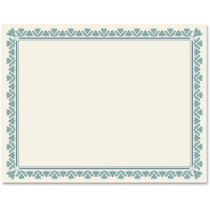 Avery 47847 Fleur Blank Certificates, 8-1/2"X11", 25Sh/Pk, Aqua by Geographics