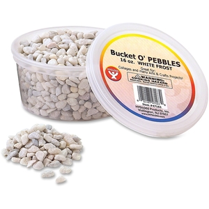 Hygloss Products, Inc 47163 Bucket-O-Pebbles, 1Lb, White Fores/Natural by Hygloss