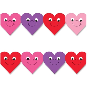 Hygloss Products, Inc 33618 Happy Hearts Border, 3"X36", 12/Pk, Ast by Hygloss