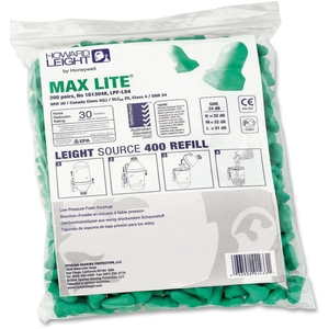 Honeywell International, Inc LPFLS4 Max Life Earplug Refill Bag, 200/Pr, Green by Howard Leight