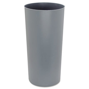 Commercial Rigid Liner w/Rim, Round, Plastic, 22gal, Gray by RUBBERMAID COMMERCIAL PROD.