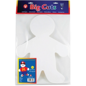 Hygloss Products, Inc 68355 Big Cut-Outs Person Shapes, 16" Tall, 25/Pk, White by Hygloss