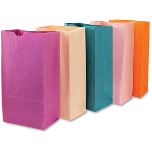 Hygloss Products, Inc 66559 Paper Lunch Bags, 4-1/2"X2-1/2"X8-1/2", 50/Pk, Ast by Hygloss