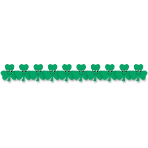 Hygloss Products, Inc 33658 Happy Shamrocks Border, 3"X36", 12/Pk, Green by Hygloss