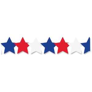 Hygloss Products, Inc 33654 Patriotic Star Boarder, 3"X36", 12/Pk, Ast by Hygloss