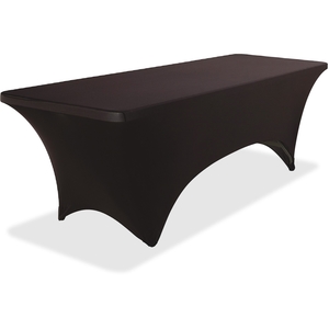 Fabric Table Cloth, Stretch, 8', 30"X96", Black by Iceberg