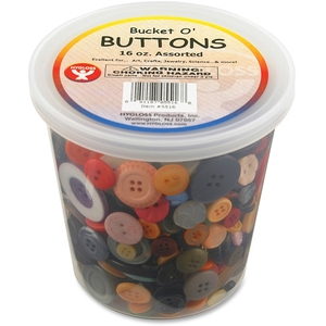 Campbell's 5516 Bucket-O-Buttons, 1Lb, Assorted by Hygloss