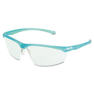 3M 117350000020 Refine 201 Safety Glasses, Wraparound, Clear AntiFog Lens, Teal Frame by 3M/COMMERCIAL TAPE DIV.