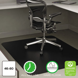 EconoMat Anytime Use Chair Mat for Hard Floor, 45 x 53, Black by DEFLECTO CORPORATION