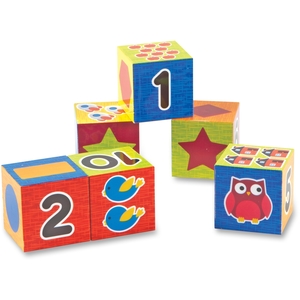 LEARNING RESOURCES/ED.INSIGHTS 7721 Aphabet Puzzle Blocks, Number Shapes, 14Pcs, Ast by Learning Resources