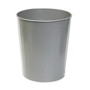 Safco Products 9604CH Round Wastebasket, Steel, 23.5qt, Charcoal by SAFCO PRODUCTS