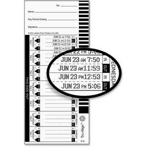 Lathem Time Company E16100 E16 Time Cards F/1600E, 10/Pk, We by Lathem