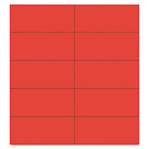 Bi-silque S.A FM2404 Dry Erase Magnetic Tape Strips, Red, 2" x 7/8", 25/Pack by BI-SILQUE VISUAL COMMUNICATION PRODUCTS INC