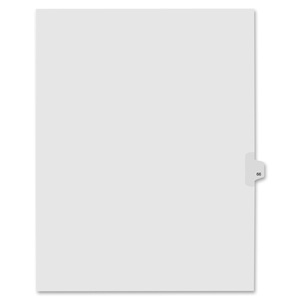 Kleer-Fax, Inc 91066 Index Dividers,Number 66,Side Tab,1/25 Cut,Letter,25/PK,WE by Kleer-Fax