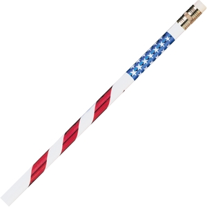 Moon Products 7856B Stars/Stripes Themed Pencils, No. 2, 12/Dz, Rdwe by Moon Products