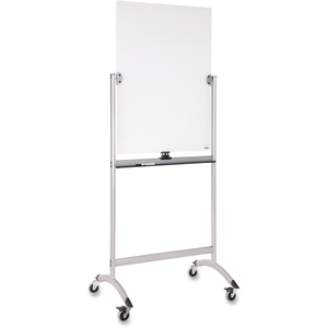 Lorell Furniture 52561 Revolving Glass Easel, 27-1/2"X39-2/5"X60", Silver by Lorell