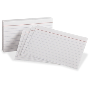 Tops Products 10001 Index Ruled Cards, 4"X6", 300/Pk, White by Oxford