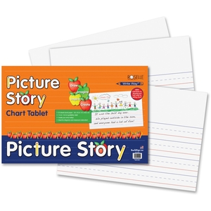 PACON CORPORATION MMK07426 Picture Story Chart Tablet, 24"X16", 1/2 Rld, 25Shts, We by Pacon