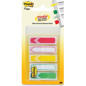 3M 684ARRRYG Post-It Prioritize Flags, 1/2" W, 24/Pk, Mi by Post-it