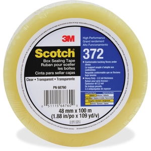 3M 37248X100CL Hi Performance Sealing Tape, 48Mmx100M, 36Rl/Ct, Cl by Scotch