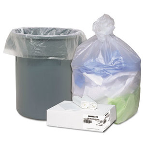 WEBSTER INDUSTRIES WHD3339 High Density Can Liners, 31-33gal, .433mil, 33 x 40, Natural, 100/Carton by WEBSTER INDUSTRIES