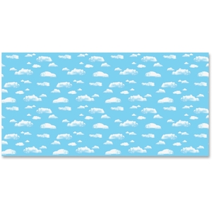 PACON CORPORATION 56468 Clouds Design Paper, 48"X12' Rl, Blue/White by Pacon