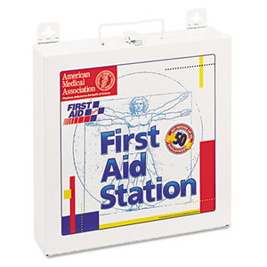 First Aid Station for 50 People, 196-Pieces, OSHA Compliant, Metal Case by FIRST AID ONLY, INC.