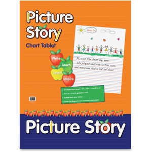 PACON CORPORATION MMK07430 Picture Story Chart Tablet, 24"X32", 1-1/2" Rld, 25/Shts, We by Pacon