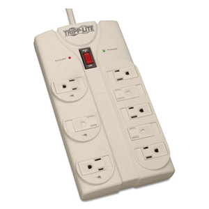 TLP808 Surge Suppressor, 8 Outlets, 8 ft Cord, 1440 Joules, Light Gray by TRIPPLITE
