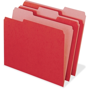 ESSELTE CORPORATION 04311 Recycled File Folders,11pt,9-1/2"x11-3/4",1/3,100/BX,RD by Pendaflex