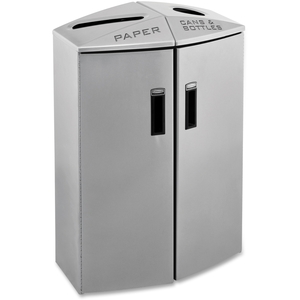 Newell Rubbermaid, Inc 3485990 Waste/Recycled Station, 17"X23"X37", Silver by Rubbermaid Commercial