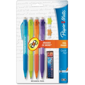 Sanford, L.P. 1808783 Quick Flip Mechanical Pencils, .7Mm, 4/Pk, Ast by Paper Mate