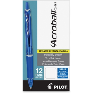 Pilot Corporation 31811 Acroball Pen, .1Mm, Retractable, Blue Barrel/Ink by Acroball