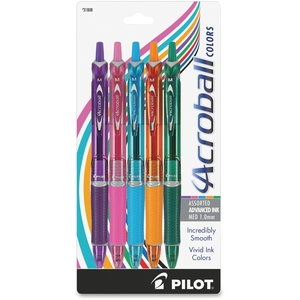 Pilot Corporation 31808 Pilot Acroball Colors BallPoint Pen Asst 5 Pk BP Ppl/Pnk/Trq/Org/Grn by Acroball