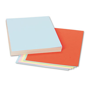Assorted Colors Tagboard, 12 x 9, Blue/Canary/Green/Orange/Pink, 100/Pack by PACON CORPORATION