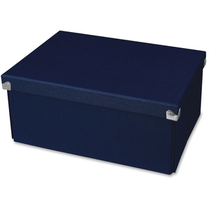 SAMSILL CORPORATION PNS04LSNY Pop n' Store Medium Document Box - Navy Blue - 12.75"x6"x9.5" by Samsill