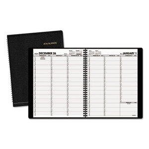 AT-A-GLANCE 70-950-05 Weekly Appointment Book, 8 1/4 x 10 7/8, Black, 2016-2017 by AT-A-GLANCE