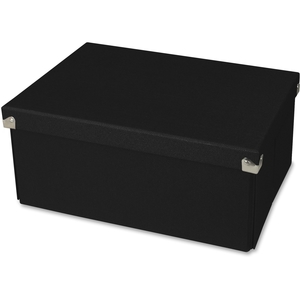 SAMSILL CORPORATION PNS04LSBK Pop n' Store Medium Document Box - Black - 12.75"x6"x9.5" by Samsill