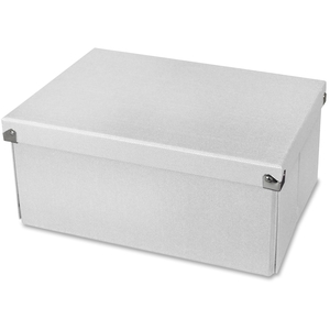 SAMSILL CORPORATION PNS04LSWE Pop n' Store Medium Document Box White - 12.75"x6"x9.5" by Samsill