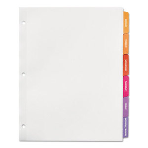 Avery 7278213152 Ready Index Customizable Table of Contents Multicolor Dividers, 6-Tab, Letter by AVERY-DENNISON